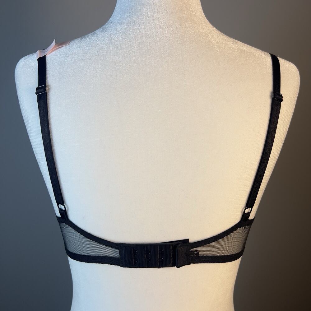 Victoria's Secret‎ Very Sexy Low Cut Demi Bra With Rhinestones Black 32C NWT - Picture 2 of 9